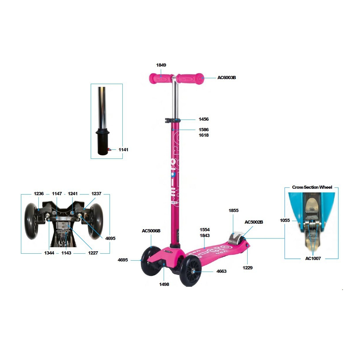 Parts Maxi micro scooter