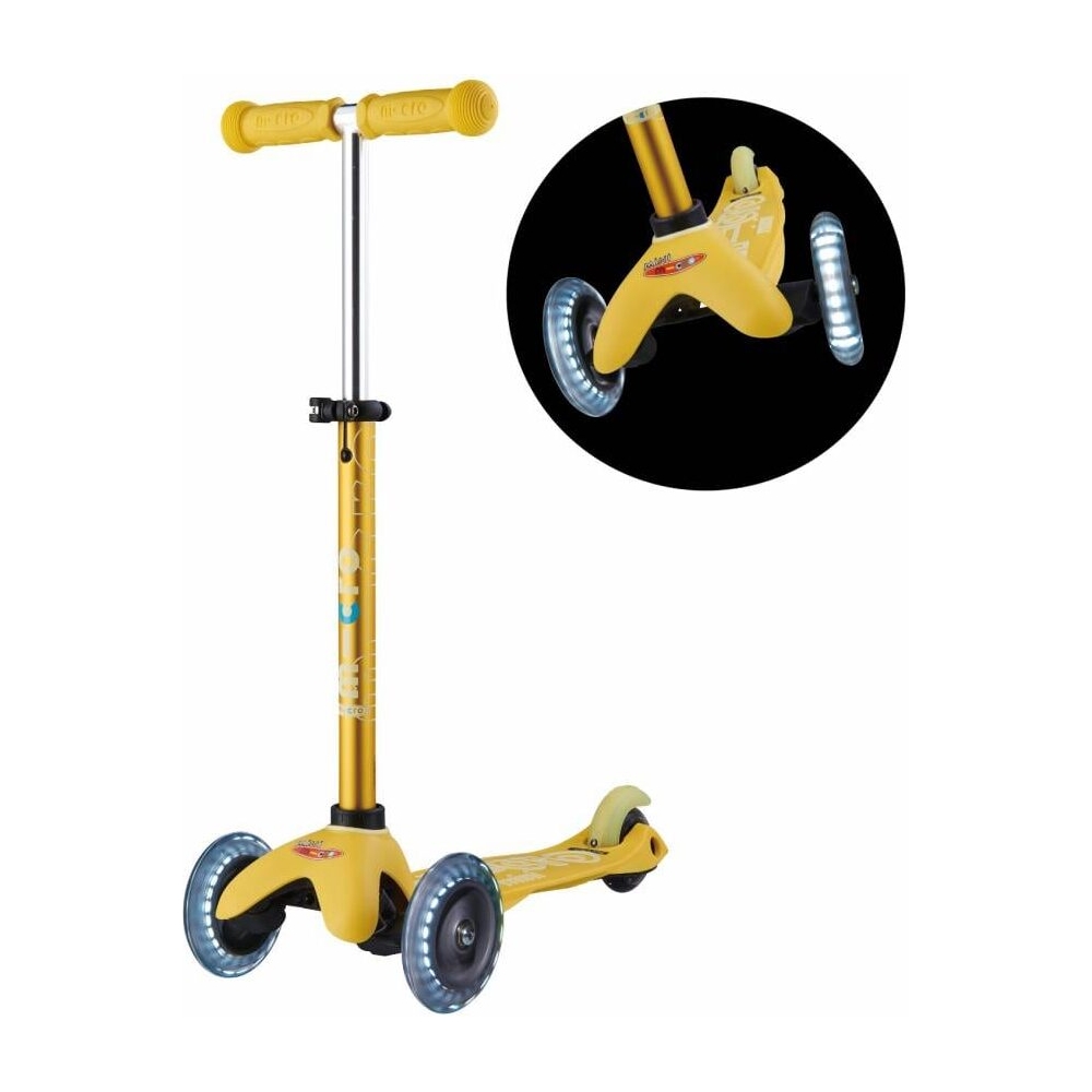 mini micro scooter deluxe yellow led e1753726456628