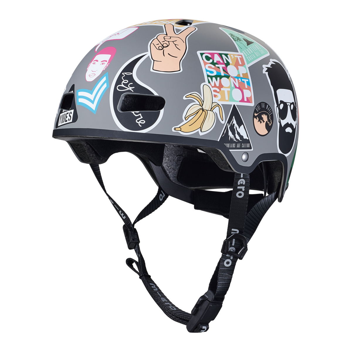 large Micro Helmet Stickers side
