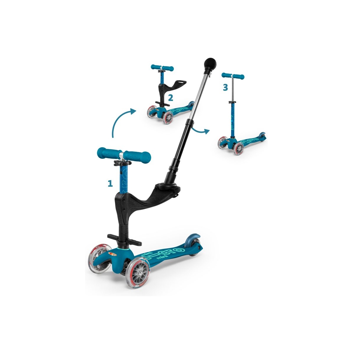 large Mini Micro 3in1 Deluxe Plus Ice Blue