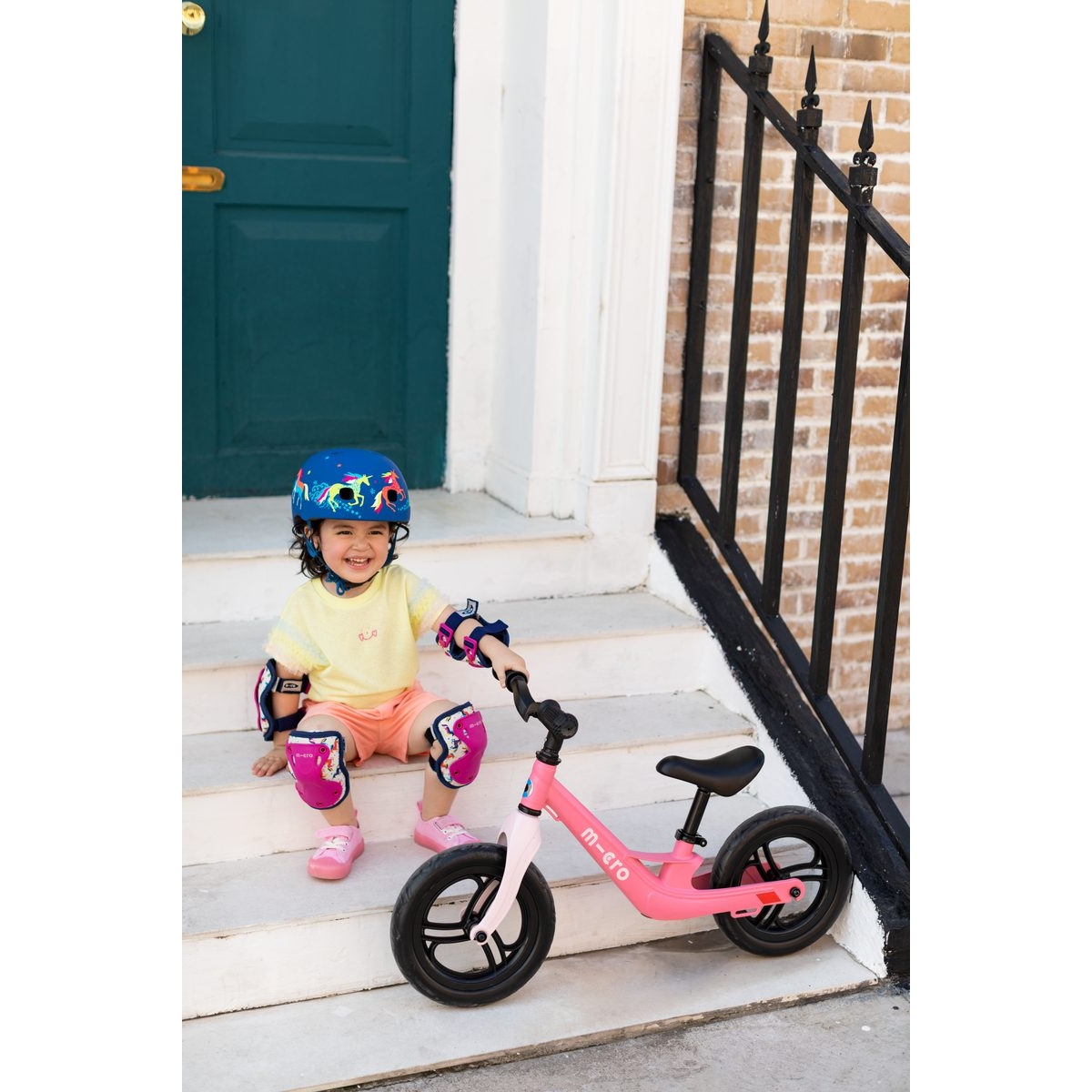 large Micro Balance Bike Lite Flamingo Pink 2
