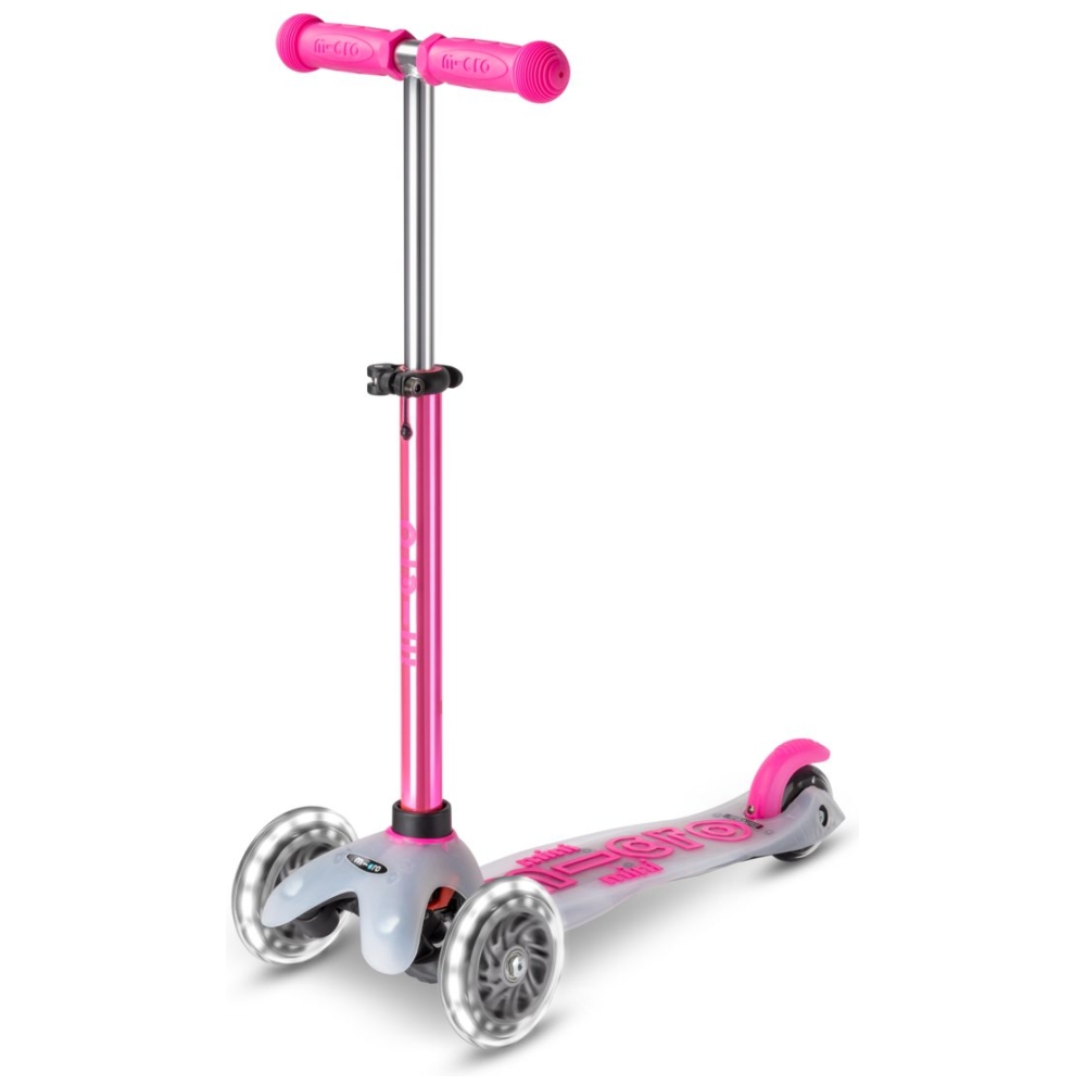 Micro Mini Deluxe Flux Chrome Stem Scooter & Light up Wheels