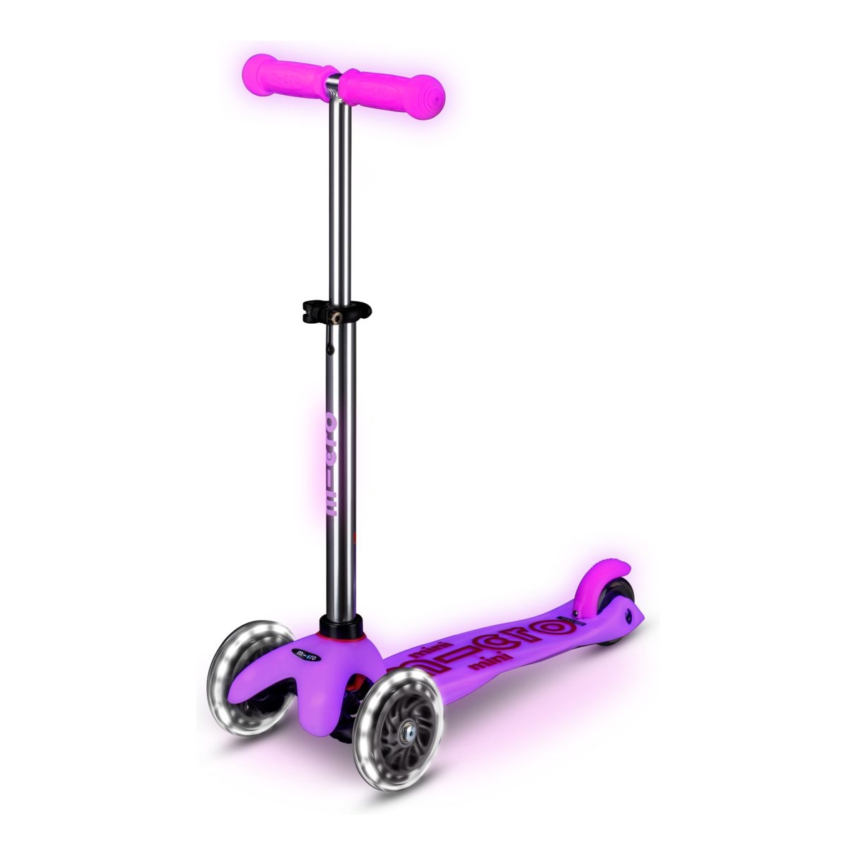 large Mini Micro Deluxe Glow LED Frosty Pink 7