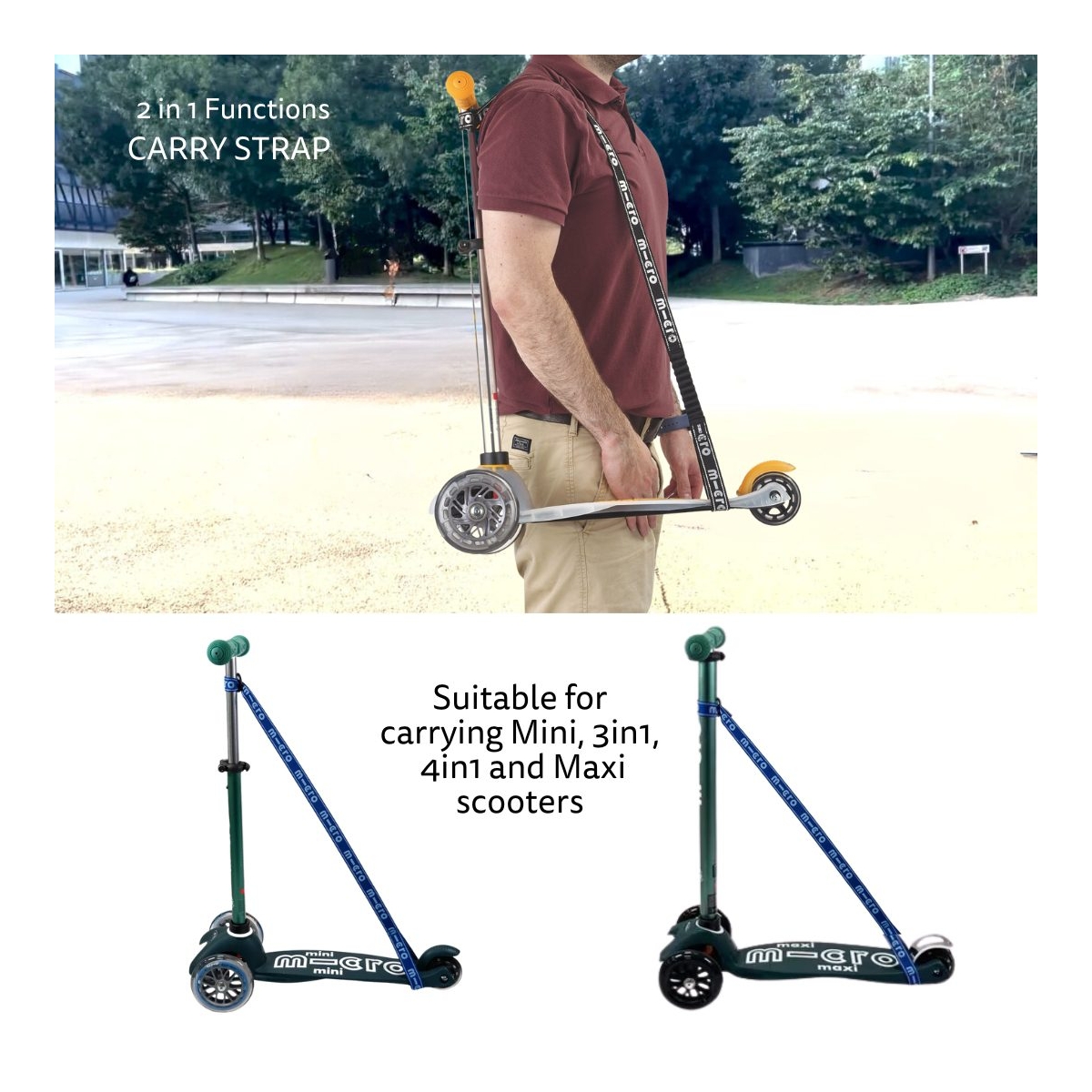 Suitable for pulling Mini 3in1 4in1 and Maxi scooters 2