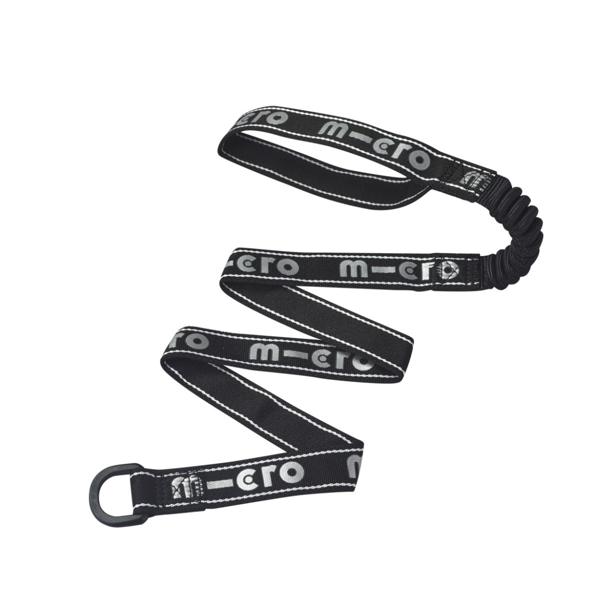 large Micro PullCarry Strap Elastic Reflective Black 1