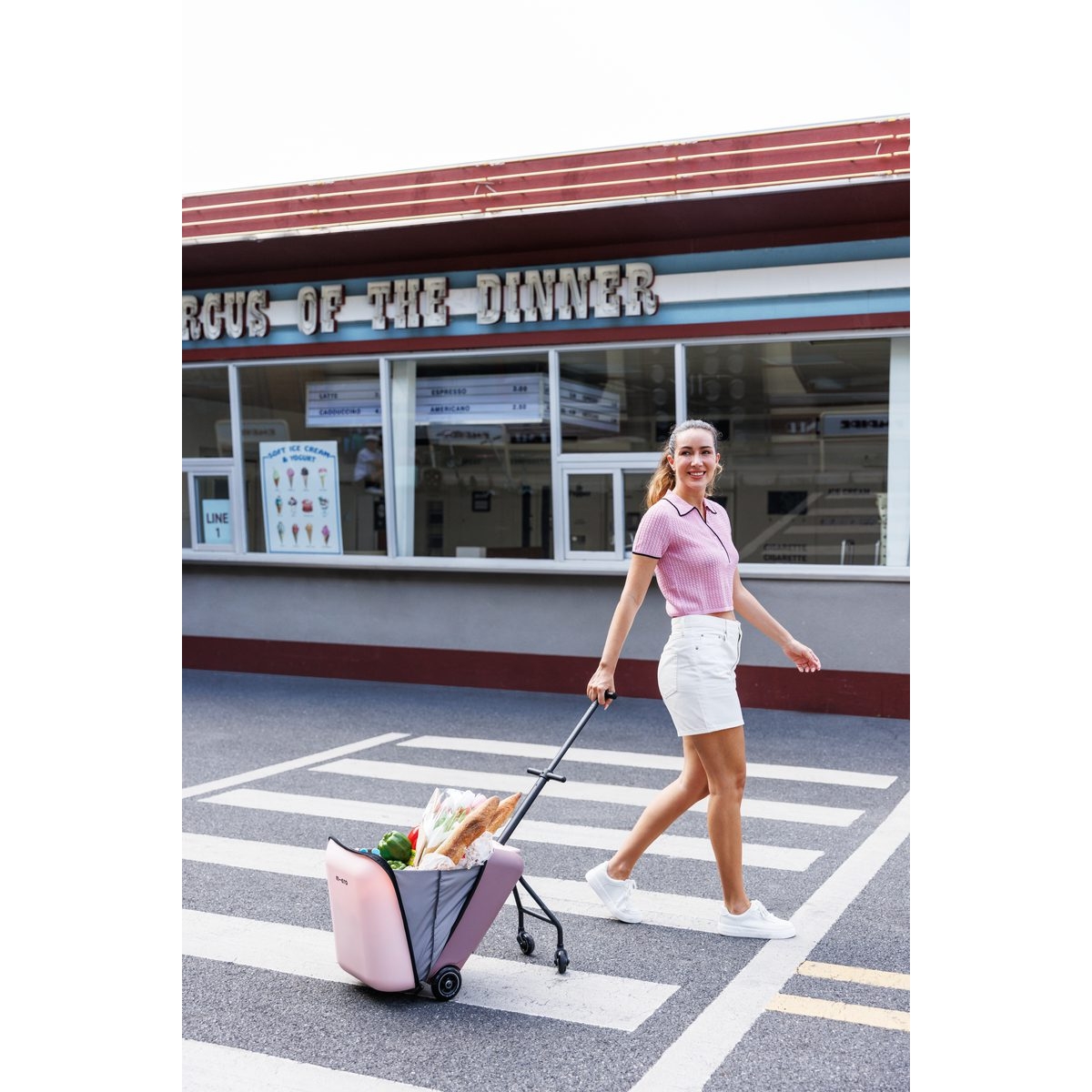 large Micro Ride On Luggage Eazy Allrounder Pink 15