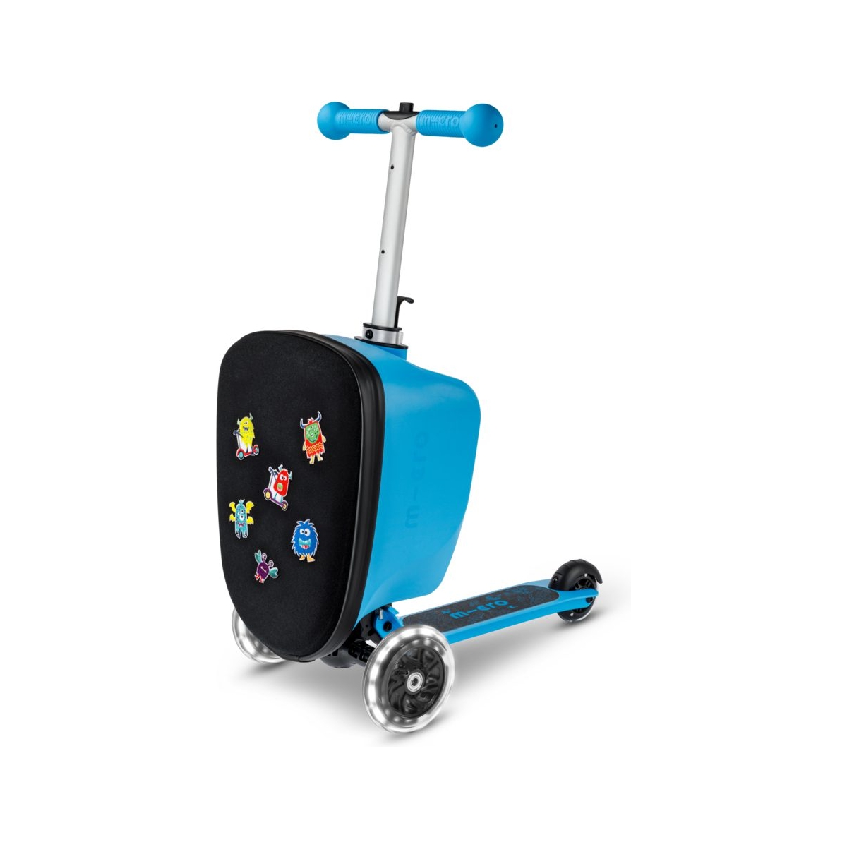 large Micro Scooter Luggage Junior Patch Play Blue 13