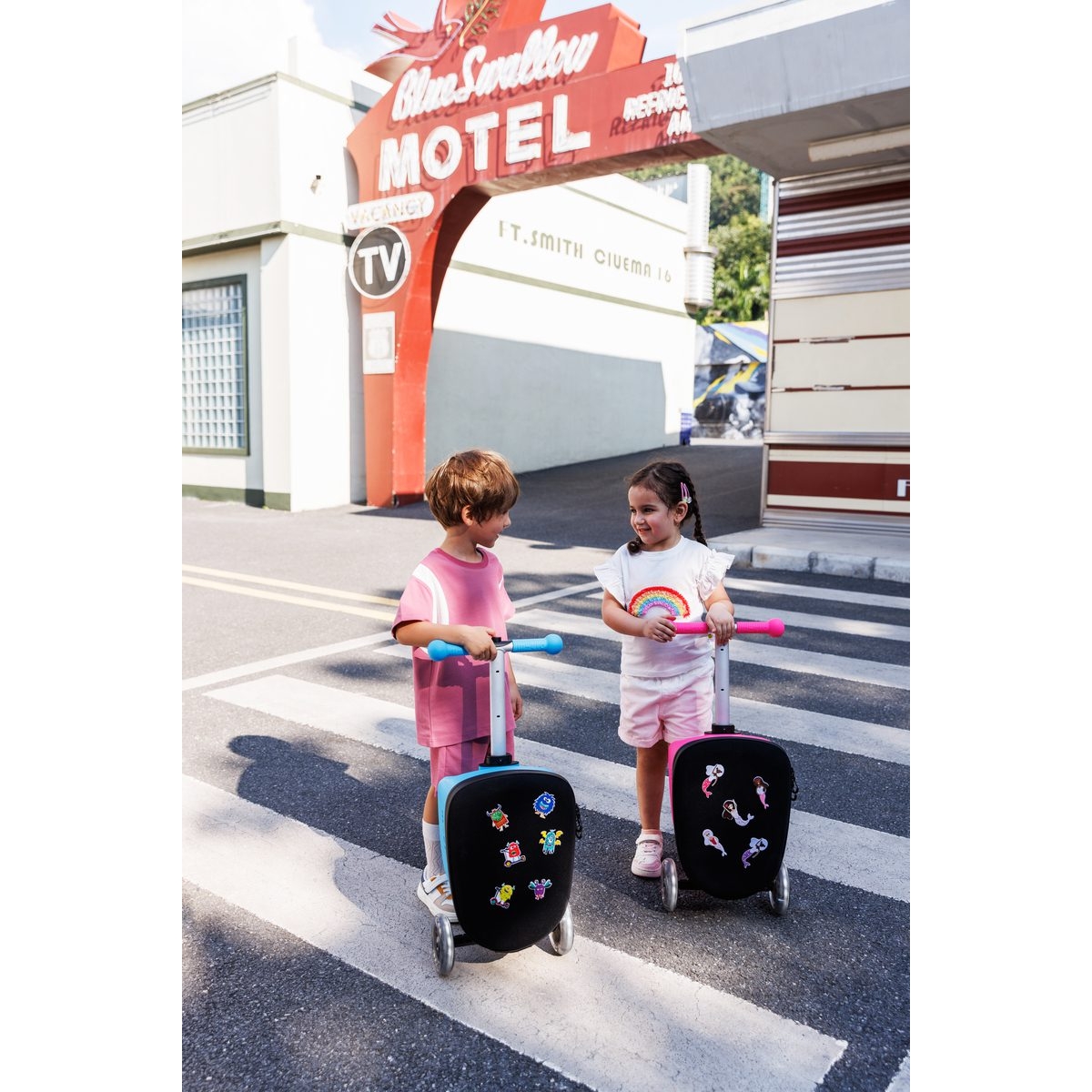large Micro Scooter Luggage Junior Patch Play Mixed 2
