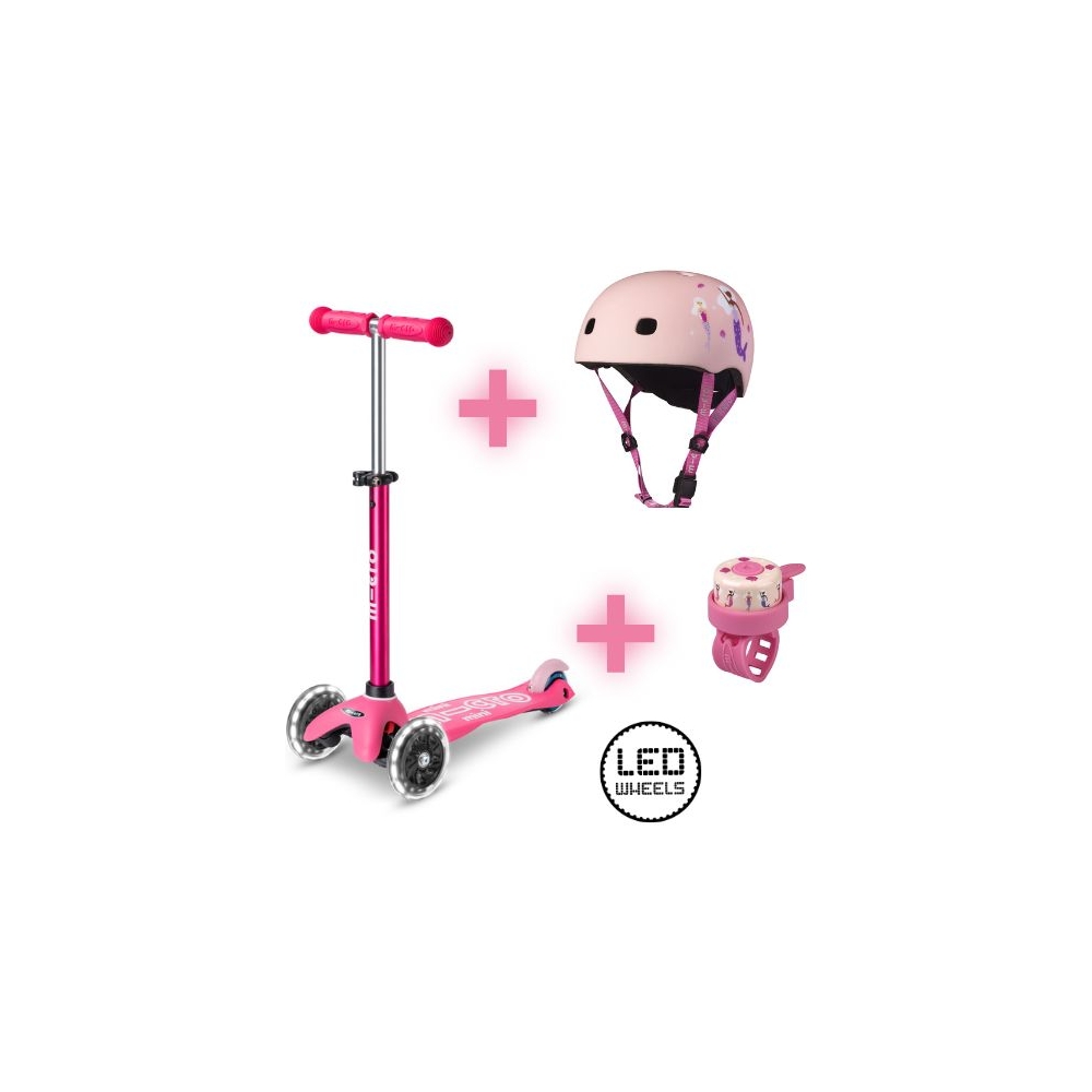 Micro Scooter Mini Deluxe LED Wheels Combo