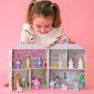 Floss & Rock Dolls House Play Box with Wooden Pieces