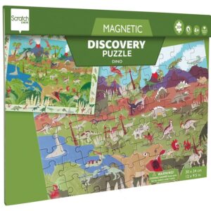 Scratch Europe 80 Piece Magnetic Discovery Puzzle Dinosaurs