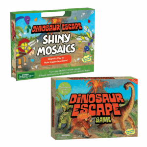 Peaceable Kingdom Dinosaur Escape Game and Mosaics Gift Set