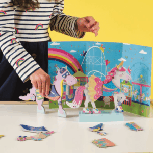 Floss & Rock Wooden Magnetic Fantasy Pets Dress Up Dolls