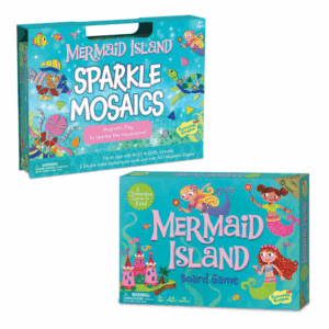 Peaceable Kingdom Mermaid Island Game and Mosaics Gift Set
