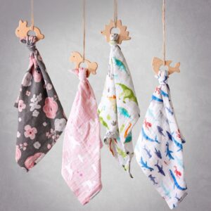 Stephen Joseph Muslin Lovie and Beech Wood Teether