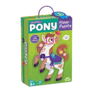 Peaceable Kingdom Shaped Floor Kids Puzzle Shimmery Pony