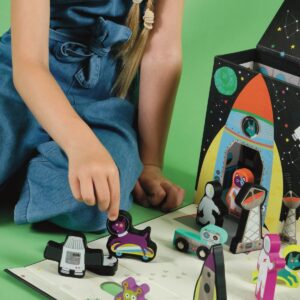 Floss & Rock Space Play Box with Wooden Pieces