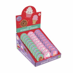 Sweet Scratch and Sniff Peaceable Kingdom Stickers in a Tin