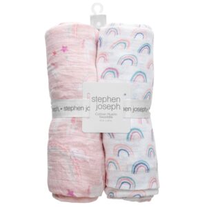 Stephen Joseph Muslin Swaddle Blankets 2 Pack