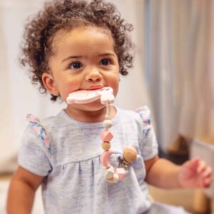 Stephen Joseph Silicone Pacifier / Dummy Clip with Teether