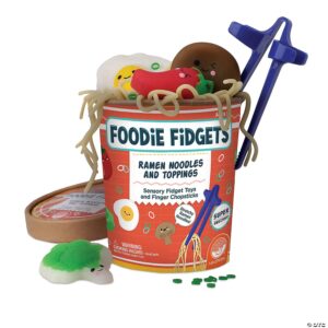 MindWare Foodie Fidgets Ramen Noodles and Toppings Set of Squishy Toys