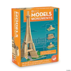 MindWare KEVA Models Monuments - 154 Wooden Building Planks & Step-by-Step Instructions to Build Iconic World Landmarks