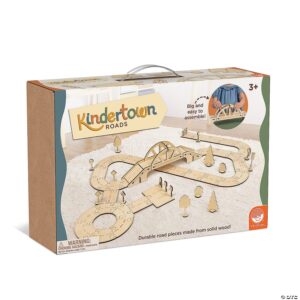 Mindware Kindertown Roadways Wooden Montessori Building Set
