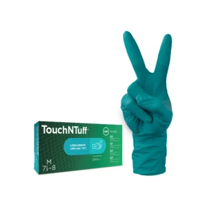 Ansell TouchNTuff 92-605 Long Cuff Nitrile Gloves | Green | 100 pcs