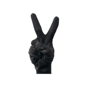 Bastion Milan Nylon Nitrile Coated Gloves | Black | 12 pairs