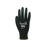 Bastion Milan Nylon Nitrile Coated Gloves | Black | 12 pairs - Image 2