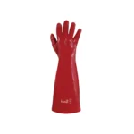 Bastion Long Cuff Chemical Resistant Gloves | Red | 12 pairs - Image 2