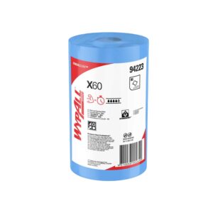WYPALL X60 Small Roll Wipes Blue | 6 Rolls x 80 Wipes